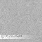 Sofá De Canto 6 Lugares 240cm Com Chaise Concord Couro Branco