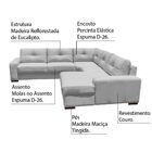 Sofá De Canto 6 Lugares 280cm Com Chaise Concord Couro Branco