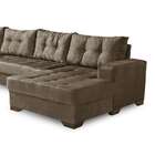 Sofá De Canto 6 Lugares Com Chaise Direito Dijon Suede Amassa