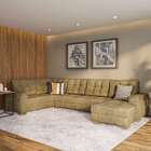 Sofá De Canto 6 Lugares Com Chaise Direito Marseille Suede Am