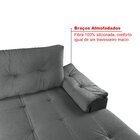 Sofá De Canto 6 Lugares Com Chaise Suede Aveludado Viena  Cin