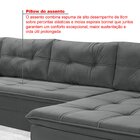 Sofá De Canto 6 Lugares Com Chaise Suede Aveludado Viena  Cin