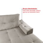 Sofá De Canto 6 Lugares Com Chaise Suede Aveludado Viena  Cin