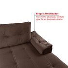 Sofá De Canto 6 Lugares Com Chaise Suede Aveludado Viena  Mar