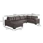 Sofá De Canto 6 Lugares Dijon Com Chaise Esquerdo E Entrada U