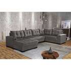 Sofá De Canto 6 Lugares Dijon Com Chaise Esquerdo E Entrada U