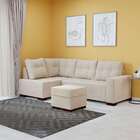 Sofá De Canto 6 Lugares Gávea Suede Bege