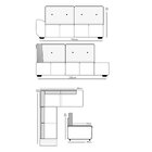 Sofá De Canto 6 Lugares Madri  Bege