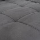 Sofá De Canto Amsterdam Cinza Molas Retrátil Reclinável - kin