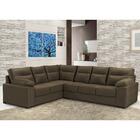 Sofá De Canto Cama Inbox Roseau 1,75x2,65m Courino Marrom