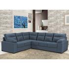 Sofá De Canto Cama Inbox Roseau 1,75x2,65m Suede Azul