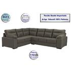 Sofá De Canto Cama Inbox Roseau 1,75x2,65m Suede Café