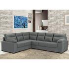 Sofá De Canto Cama Inbox Roseau 1,75x2,65m Suede Cinza