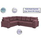Sofá De Canto Cama Inbox Roseau 1,75x2,65m Suede Vinho