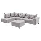 Sofá De Canto Cancun Linho Cinza