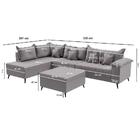 Sofá De Canto Cancun Linho Cinza