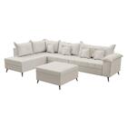 Sofá De Canto Cancun Linho Natural