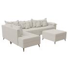 Sofá De Canto Cancun Linho Natural