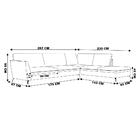 Sofá De Canto Chaise Direito 267 Cm Olívia Suede Rosê G52 - G