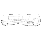 Sofá De Canto Chaise Esquerdo 267 Cm Olívia Suede Bege G52 -