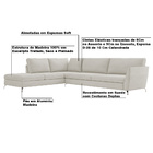 Sofá De Canto Chaise Esquerdo 307 Cm Olívia Suede Bege G52 -