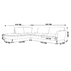 Sofá De Canto Chaise Esquerdo 307 Cm Olívia Suede Grafite G52