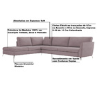 Sofá De Canto Chaise Esquerdo 307 Cm Olívia Suede Rosê G52 -