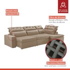 Sofá De Canto Com Chaise 5 Lugares 371x192cm Luxemburgo Velud