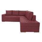 Sofá De Canto Com Chaise Lado Direito Laura Yescasa Bordô