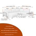 Sofá De Canto Com Chaise Lado Esquerdo 324cm - 260cm Londri L