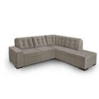 Sofa De Canto Com Chaise Roma Cinza A75