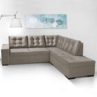 Sofa De Canto Com Chaise Roma Cinza A75