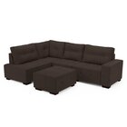 Sofá De Canto Com Puff 8 Lugares 271cm Ipanema Café