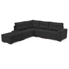 Sofá De Canto Com Puff 8 Lugares 271cm Ipanema Cinza