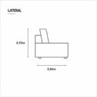 Sofá De Canto Com Puff Absoluto  Veludo Avelã Villa Mobi