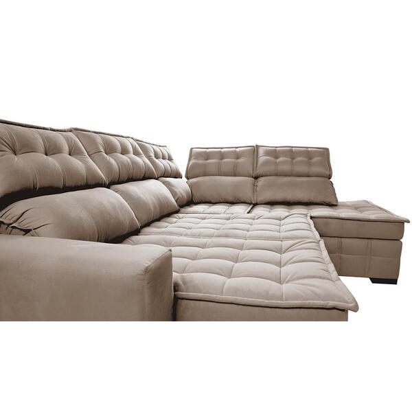 Sofá De Canto Direito 2,65x2,30m Retrátil E Reclinável Com Mo