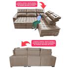 Sofá De Canto Direito 2,65x2,30m Retrátil E Reclinável Com Mo