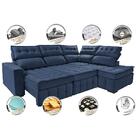 Sofá De Canto Direito 2,65x2,30m Retrátil E Reclinável Com Mo