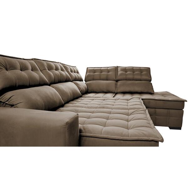 Sofá De Canto Direito 2,65x2,30m Retrátil E Reclinável Com Mo