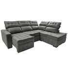 Sofá De Canto Direito 2,65x2,30m Retrátil E Reclinável Com Mo