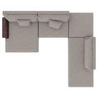 Sofá De Canto Direito 338cm Japa Linho Bege G52 - Gran Belo