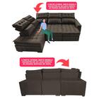 Sofá De Canto Esquerdo 2,65x2,30m Retrátil E Reclinável Com M