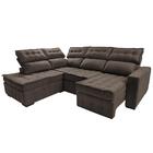 Sofá De Canto Esquerdo 2,65x2,30m Retrátil E Reclinável Com M