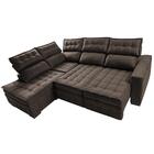 Sofá De Canto Esquerdo 2,65x2,30m Retrátil E Reclinável Com M