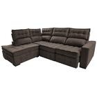 Sofá De Canto Esquerdo 2,65x2,30m Retrátil E Reclinável Com M