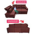 Sofá De Canto Esquerdo 2,65x2,30m Retrátil E Reclinável Com M