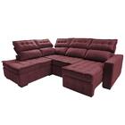 Sofá De Canto Esquerdo 2,65x2,30m Retrátil E Reclinável Com M