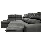 Sofá De Canto Esquerdo 2,65x2,30m Retrátil E Reclinável Com M