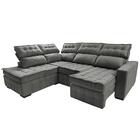 Sofá De Canto Esquerdo 2,65x2,30m Retrátil E Reclinável Com M