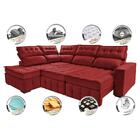 Sofá De Canto Esquerdo 2,65x2,30m Retrátil E Reclinável Com M